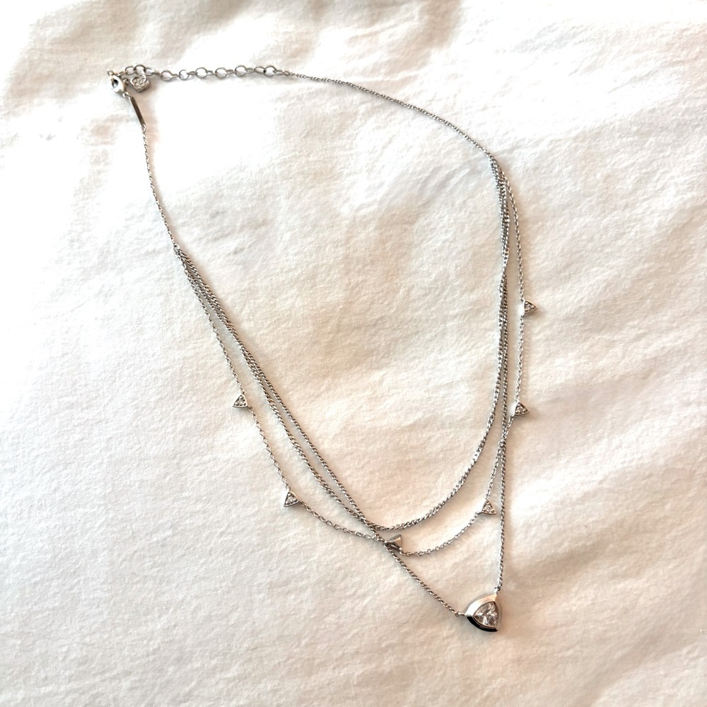 Kendra Scott Elegant Silver Layered Necklace